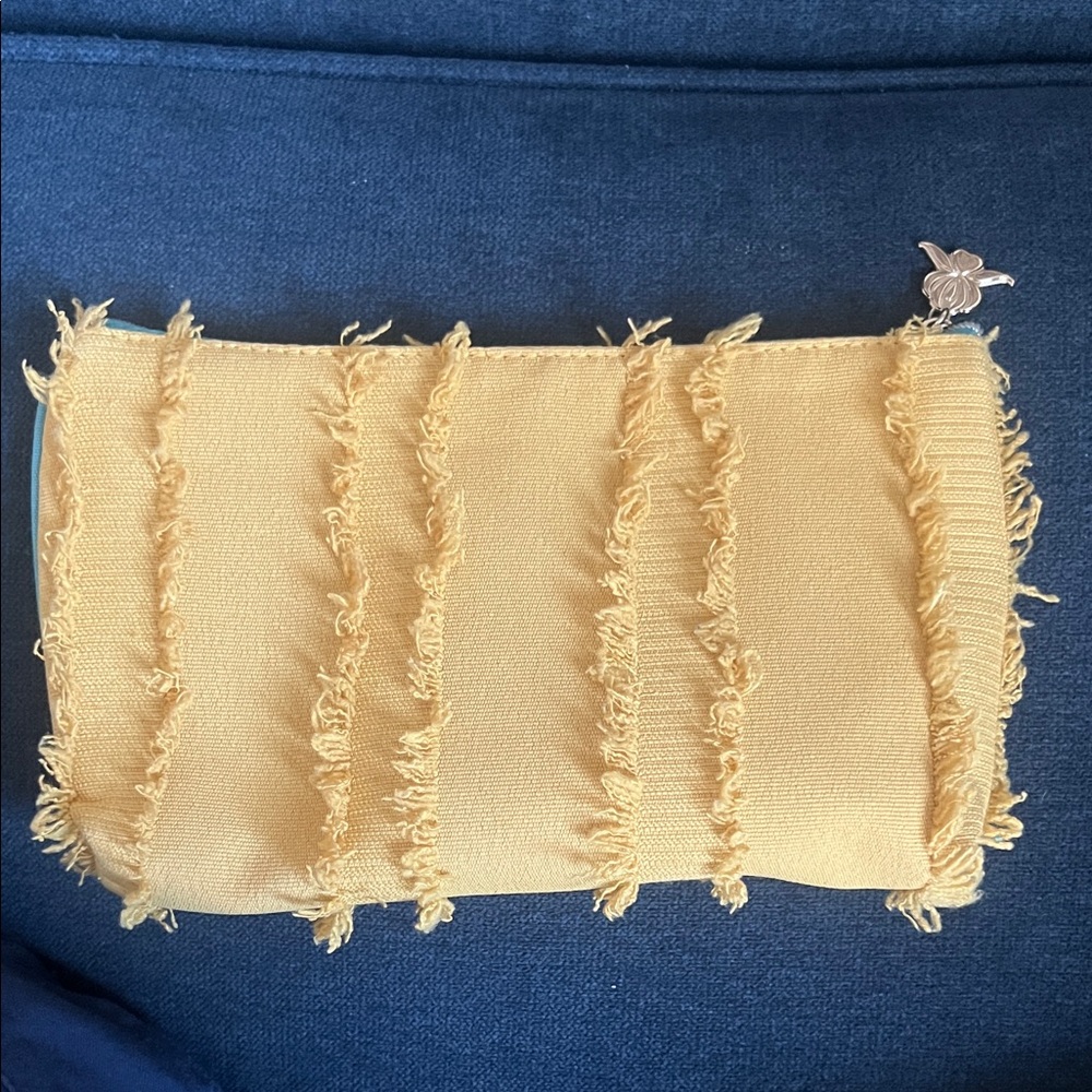 Sisley-Paris Yellow Fringed Cosmetic Pouch